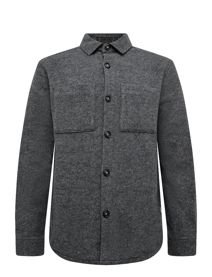 Barbour Marltown Tailored Wool Blend Overshirt i mörkgrått
