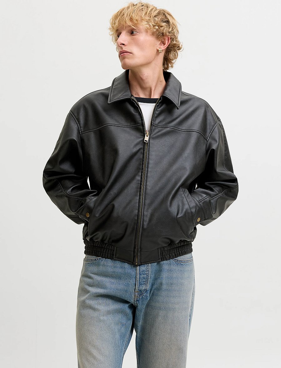 Jack & Jones JJMarlon PU Jacket i svart